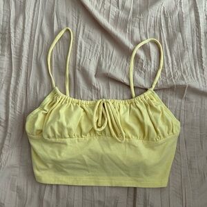 yellow cropped tank